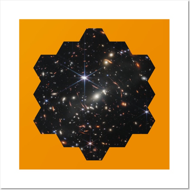 James Webb Space Telescope First Image SMACS 0723 hexagonal shaped cut design Wall Art by Brasilia Catholic